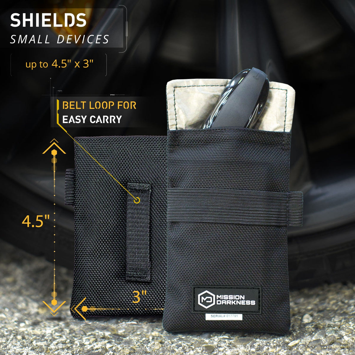 Mission Darkness Faraday Bag voor autosleutels (2 stuks)