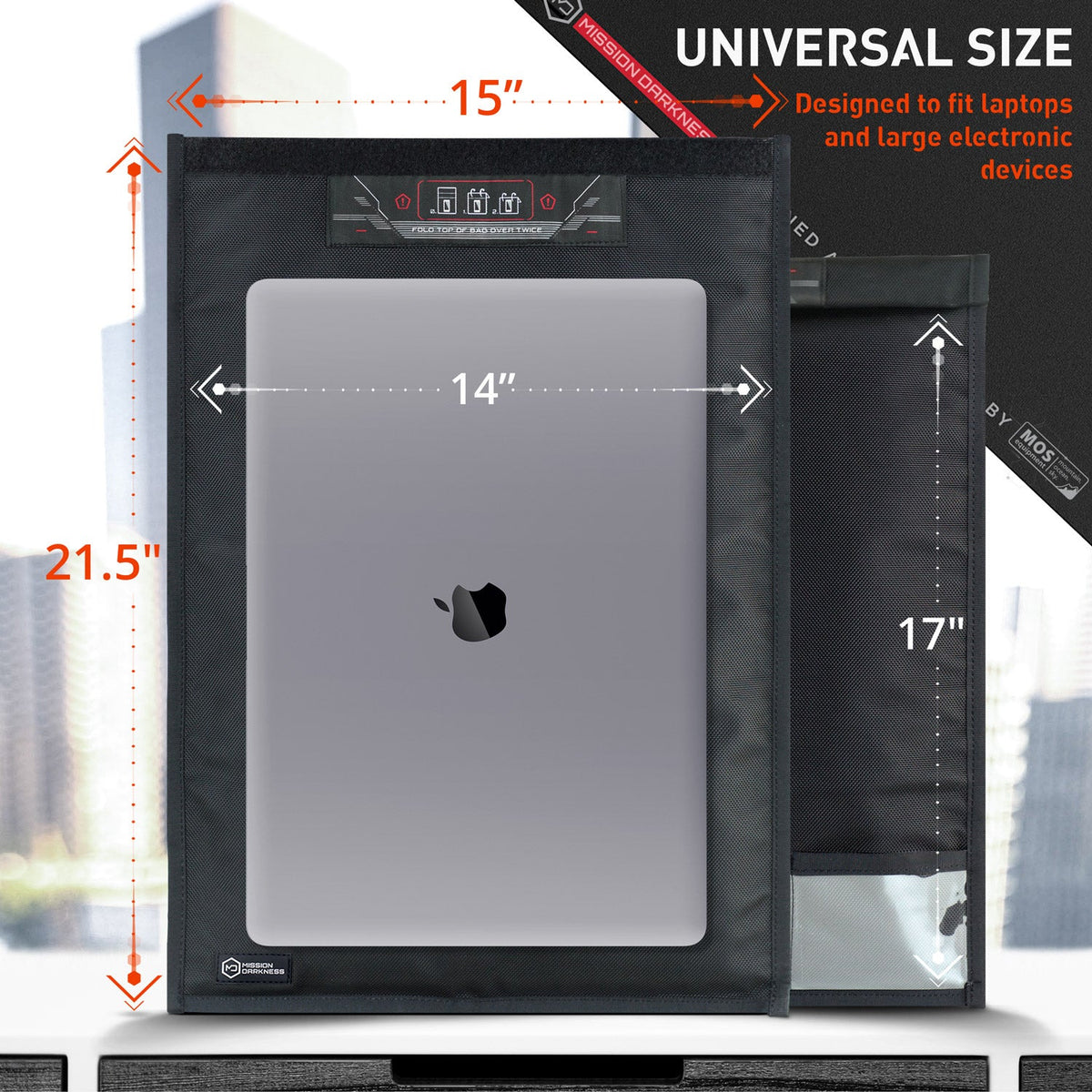 Mission Darkness Faraday Bag voor laptops zonder venster
