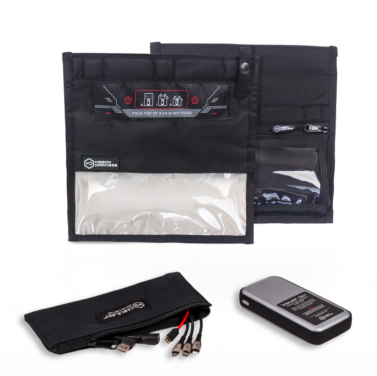 Mission Darkness NeoLok Faraday Bag voor telefoons met batterijkit