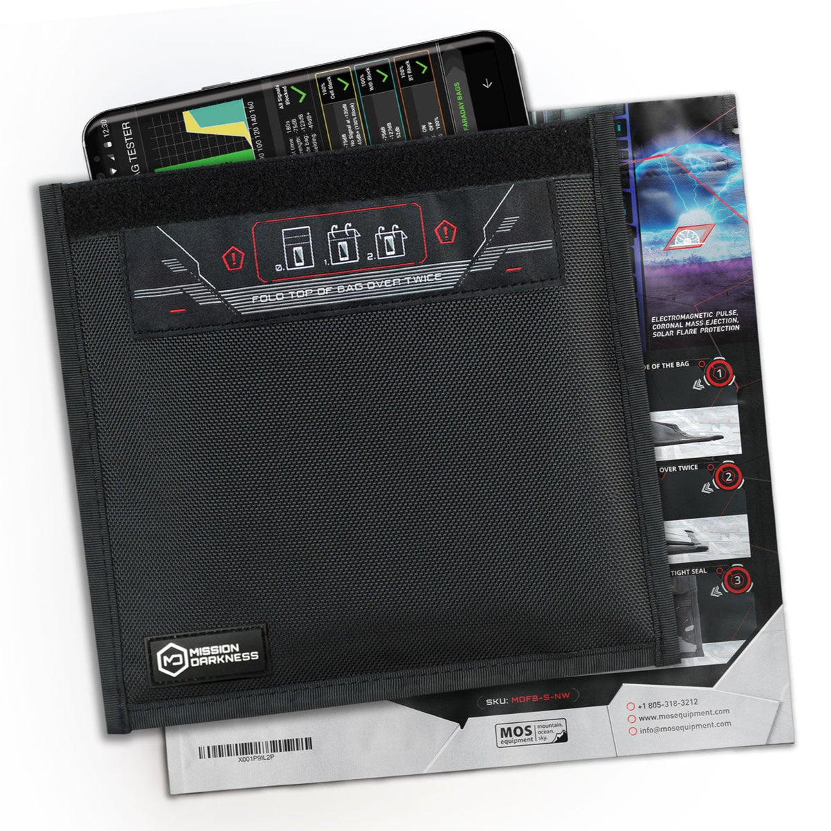 Mission Darkness Faraday Bag voor telefoons zonder venster