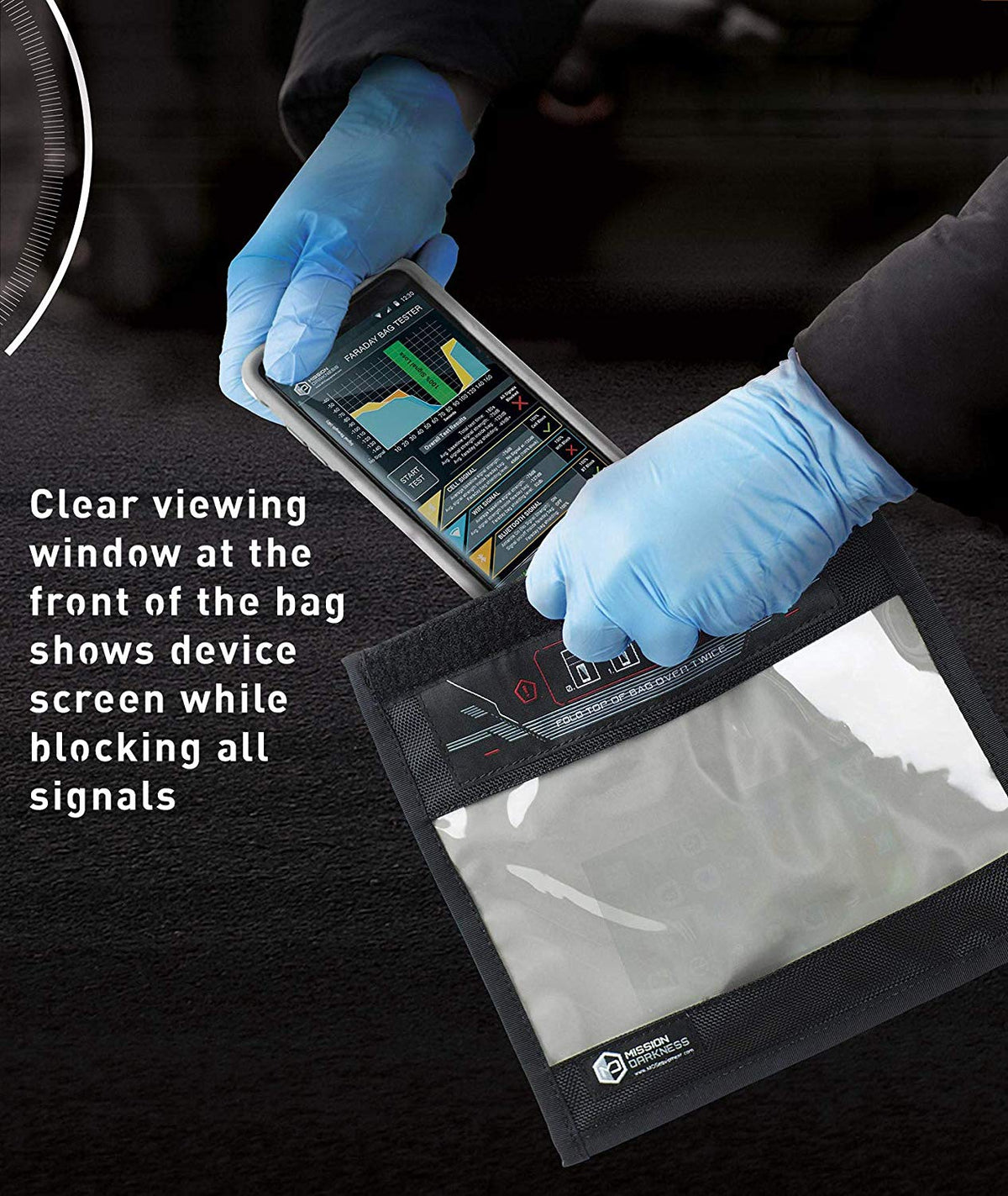 Mission Darkness Faraday Bag voor telefoons met venster